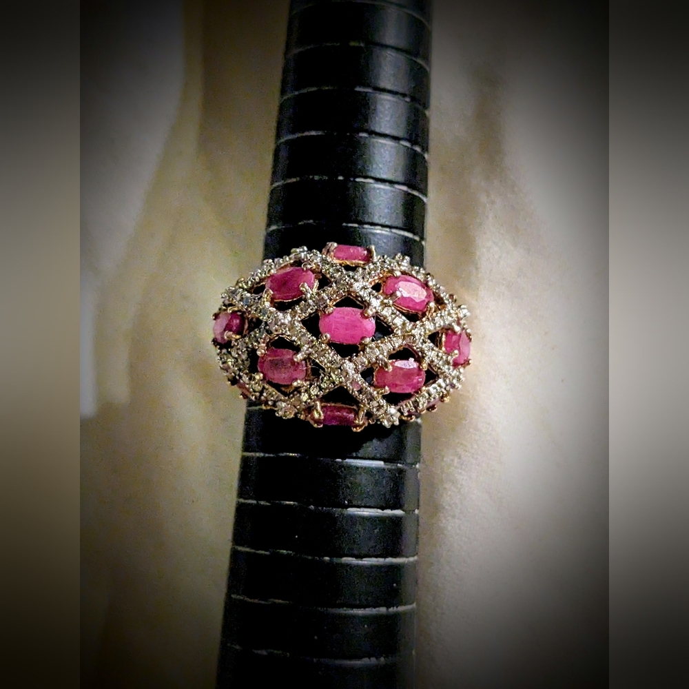 Sterling Silver antique ruby ring - Picture 5 of 5